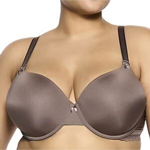 Paramour 40 DDD Seamless T-Shirt Underwire Plunge Bra 255455 Mocha